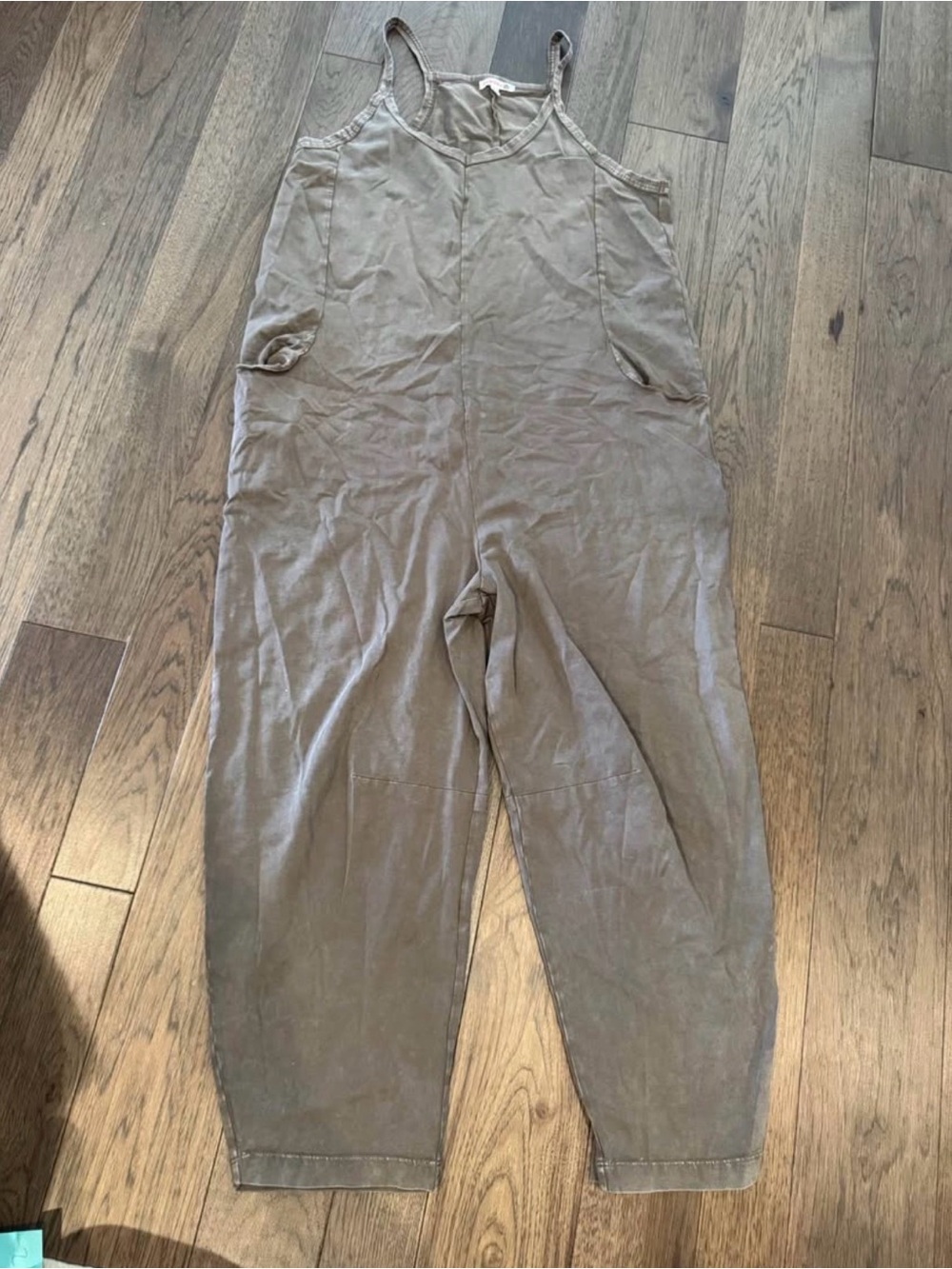 Sundry Brown Tank Jumpsuit with Pockets